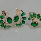 Срібний набір з золотими пластинами