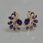 Срібні сережки з золотими накладками