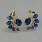 Срібні сережки з золотими накладками