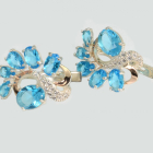 Срібні сережки з золотими накладками