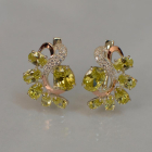 Срібні сережки з золотими накладками