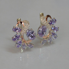 Срібні сережки з золотими накладками