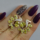 Срібні сережки з золотими накладками