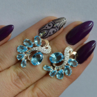 Срібні сережки з золотими накладками