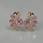 Срібні сережки з золотими накладками