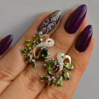 Срібні сережки з золотими накладками