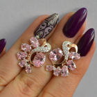 Срібні сережки з золотими накладками