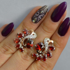 Срібні сережки з золотими накладками