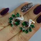 Срібні сережки з золотими накладками