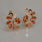 Срібні сережки з золотими накладками