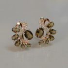 Срібні сережки з золотими накладками