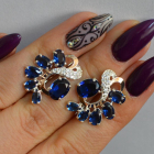 Срібні сережки з золотими накладками