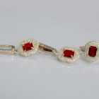 Серебряный набор с золотыми пластинами