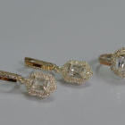 Серебряный набор с золотыми пластинами