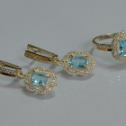 Серебряный набор с золотыми пластинами