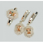 Серебряный набор с золотыми пластинами