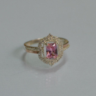 Срібна каблучка з золотими вставками