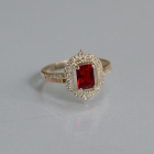 Срібна каблучка з золотими вставками