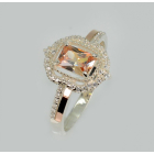 Срібна каблучка з золотими вставками