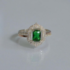 Срібна каблучка з золотими вставками