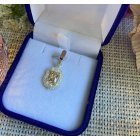 Срібна підвіска з пластинами золота