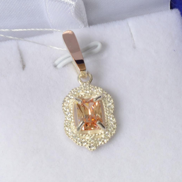 Срібна підвіска з пластинами золота