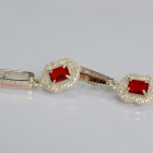 Срібні сережки з золотими вставками