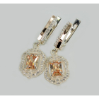 Срібні сережки з золотими вставками