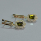 Срібні сережки з золотими вставками