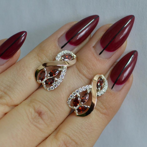 Срібні сережки