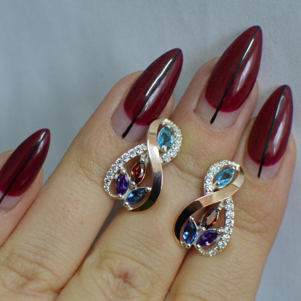 Срібні сережки