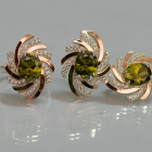 Срібний набір з золотими пластинами