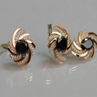 Срібний набір з золотими пластинами