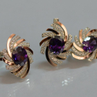 Срібний набір з золотими пластинами