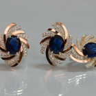 Срібний набір з золотими пластинами