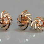 Срібний набір з золотими пластинами