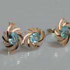 Срібний набір з золотими пластинами