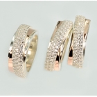 Срібний набір з золотими пластинами