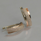 Срібні сережки з золотими вставками