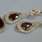 Срібний набір з золотими пластинами