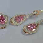 Срібний набір з золотими пластинами