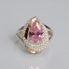 Срібна каблучка з золотими вставками