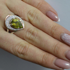 Срібна каблучка з золотими вставками