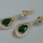 Срібні сережки з золотими вставками