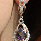 Срібні сережки з золотими вставками