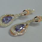 Срібні сережки з золотими вставками