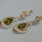 Срібні сережки з золотими вставками