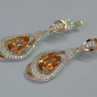 Срібні сережки з золотими вставками