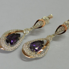 Срібні сережки з золотими вставками