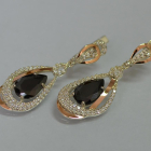 Срібні сережки з золотими вставками